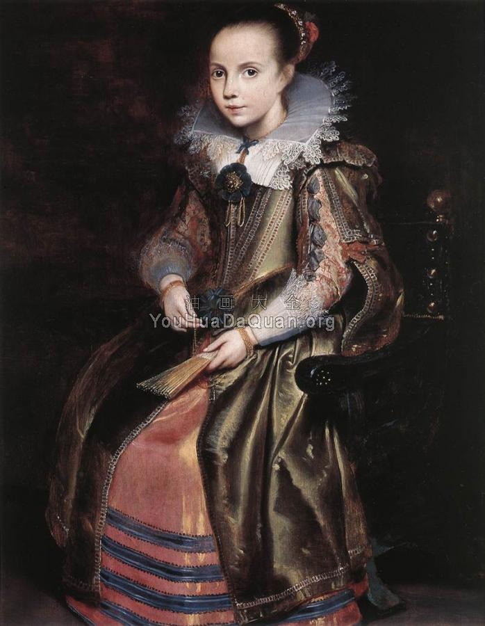 Elisabeth Vekemans as a Young Girl - 科内利斯·德·沃斯